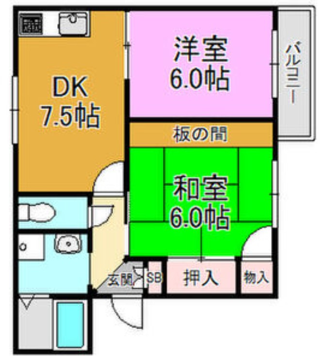 グリーンハイツ吉川の間取り
