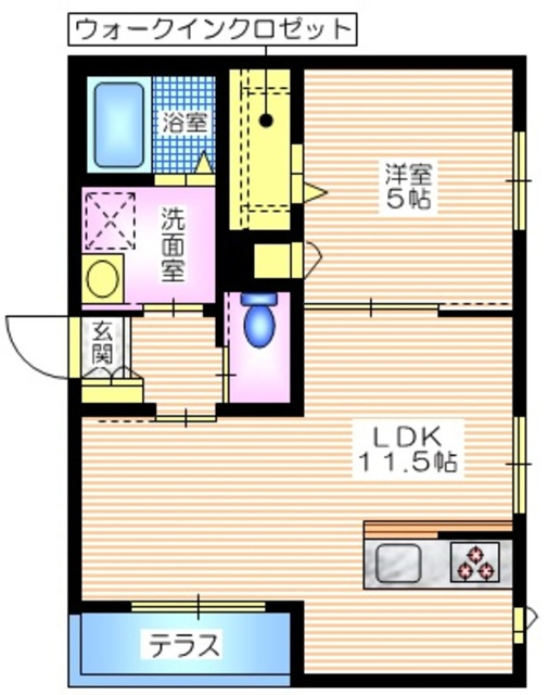 あおばハイツの間取り|角部屋２面採光
