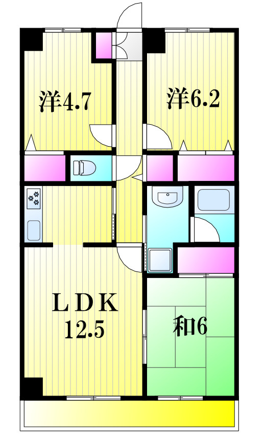 木崎台マンションの間取り