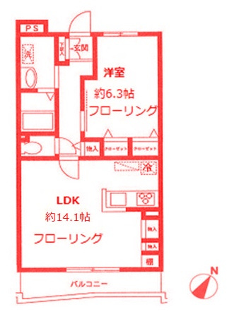 フェアリーペット弐番舘の間取り|★南東向きで日当たり良好★