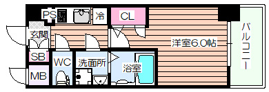 【間取り】 | エスリード弁天町ルシェンテ