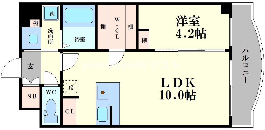 マリンズ弁天町の間取り