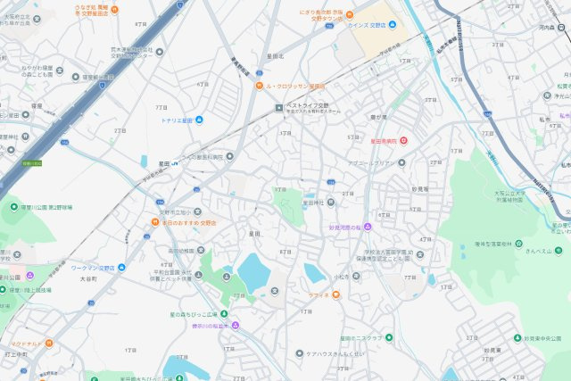 ■交野市星田　第1期　新築一戸建ての地図