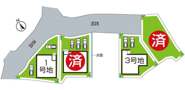 ■交野市星田　第1期　新築一戸建ての区画図|全4区画