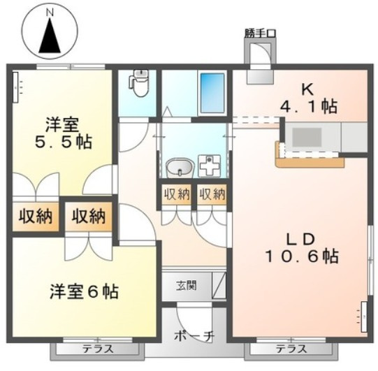 グランドソレイユＢ棟の間取り
