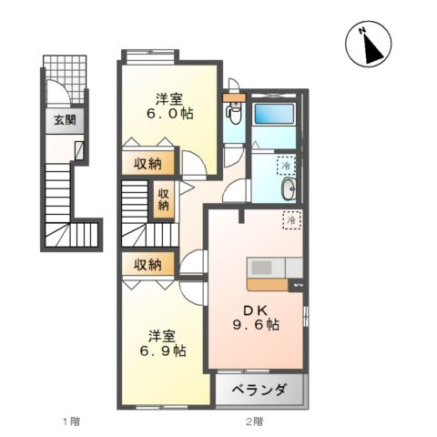 メゾンきたたかたの間取り