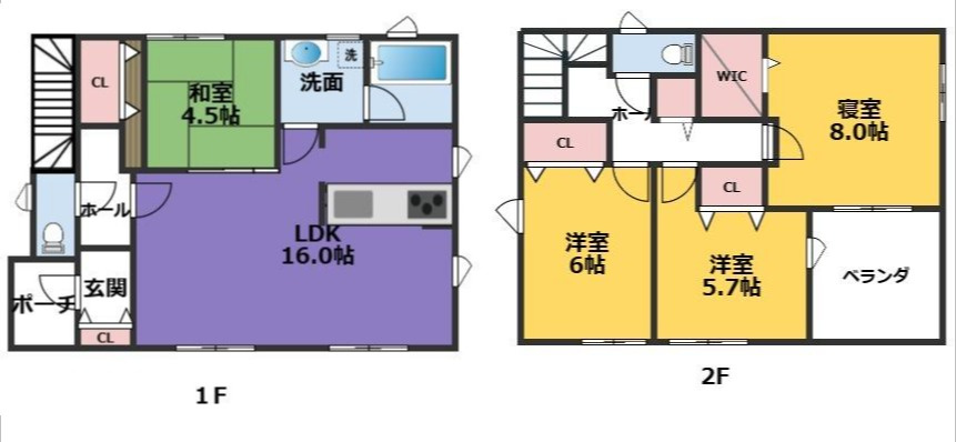 中央市井之口の新築一戸建の間取り