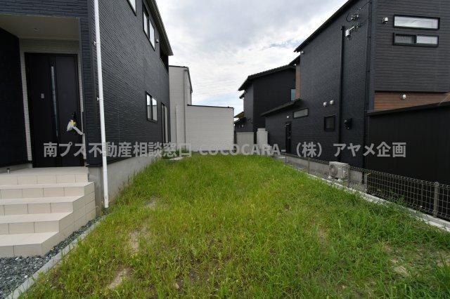 中央市井之口の新築一戸建の庭|南から撮影