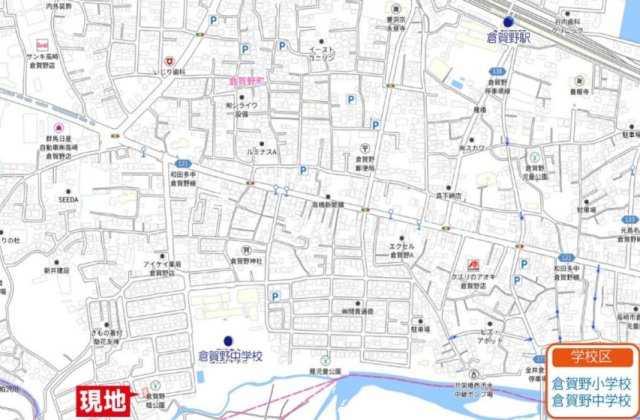 【中古】高崎市倉賀野町　５LDK＋Sの地図