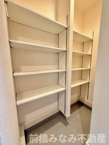 【新築】前橋市小相木町第6　限定１棟　リーブルガーデン　新築建売の収納|専用の収納スペースです