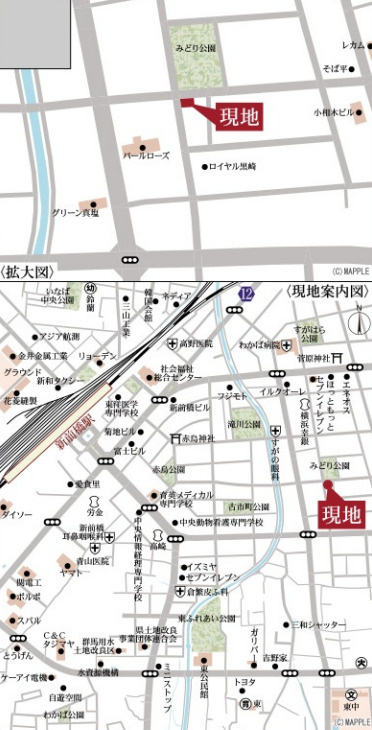 【新築】前橋市小相木町第6　限定１棟　リーブルガーデン　新築建売の地図