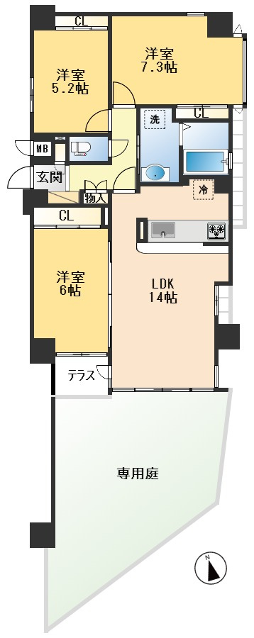 イトーピア豊中グランステージの間取り