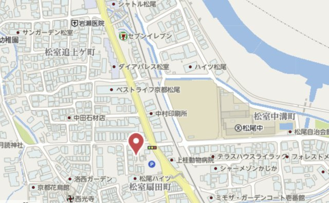京都市西京区松室扇田町　中古戸建の地図