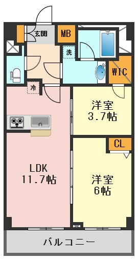 Alivis一之江の間取り