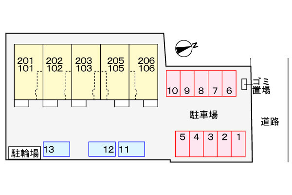 サン　サイド　テラスの区画図