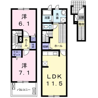 【間取り】 | プロムナード高田Ａ