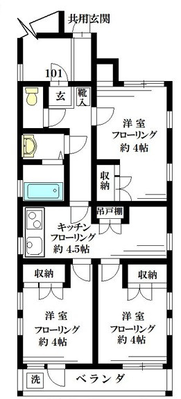 沼袋1丁目アパートの間取り