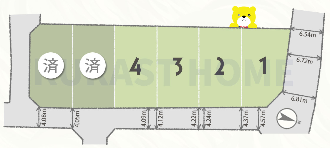 京都市西京区大原野灰方町　新築戸建の区画図
