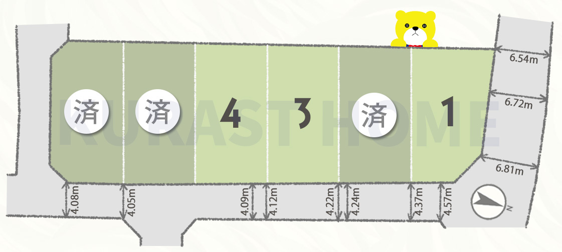 京都市西京区大原野灰方町　新築戸建の区画図