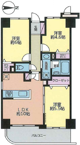 ダイアパレス海老名の間取り