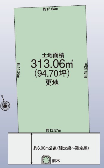 売地 世田谷区代沢３丁目の土地図