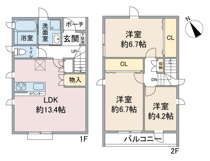 クーボ大根山の間取り
