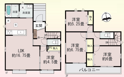 【区画図】 | 綾瀬市小園　新築戸建て　全１棟【仲介手数料無料】 | 【仲介手数料無料でご紹介可能です】大樹不動産