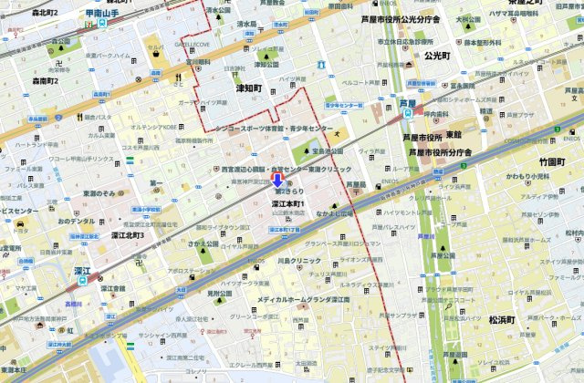 甲南セゾン東灘の地図