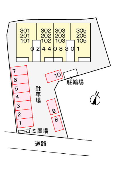 プラザハウスの区画図
