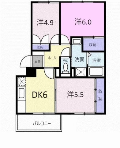 【間取り】 | コーポ　ラフォーレ　Ｂ