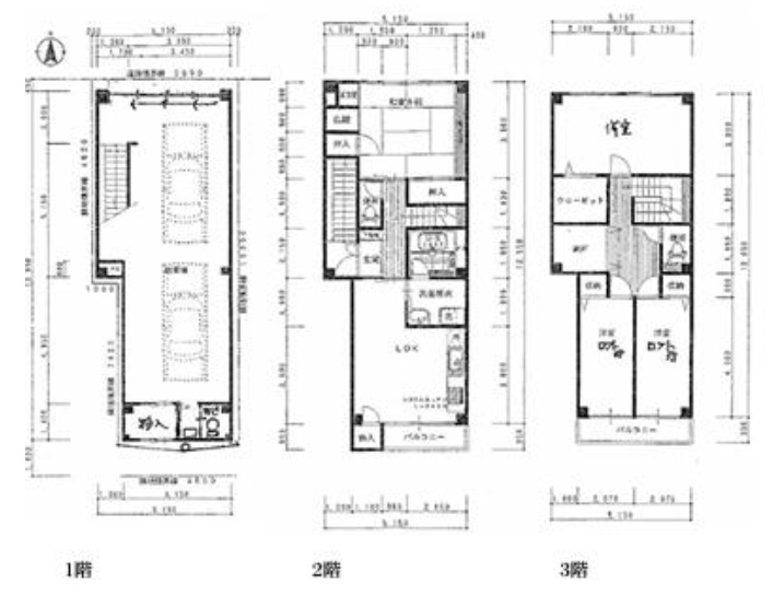 和久屋町　店舗戸建の間取り
