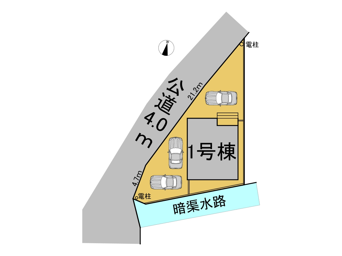 クワイエ　羽島郡岐南町八剣北第6　全1区画分譲の区画図|■区画図
■YAMADA電機の　ヤマダ不動産　株式会社リライフ　
いつでもお問合わせ下さい。