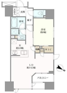 シティハウス東京八重洲通り（12階部分）／仲介手数料無料／新規内装リフォームの間取り