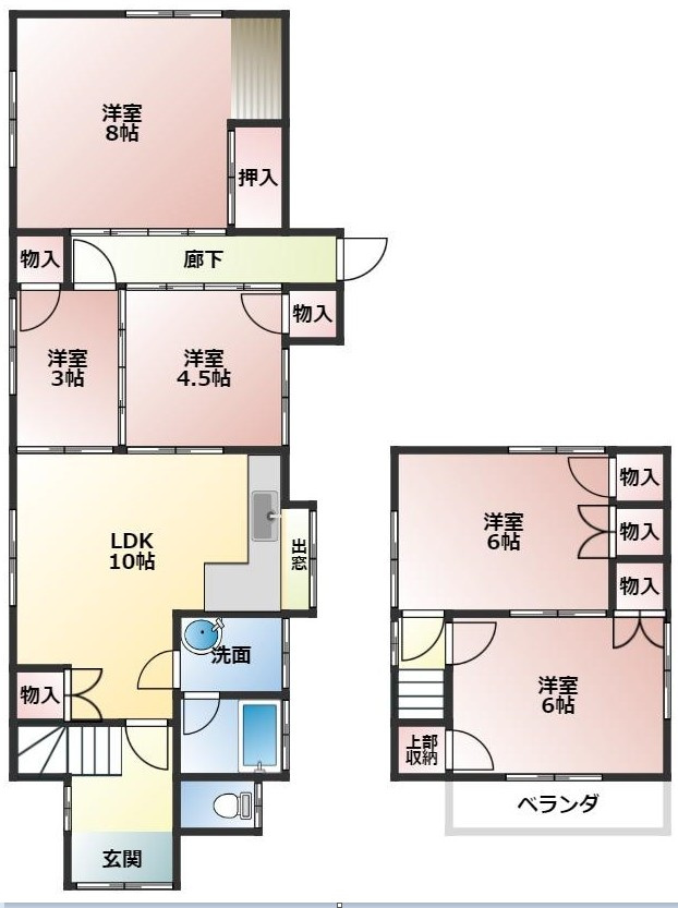 宮原3丁目戸建の間取り