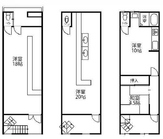 紫野西藤ノ森町一棟貸しの間取り