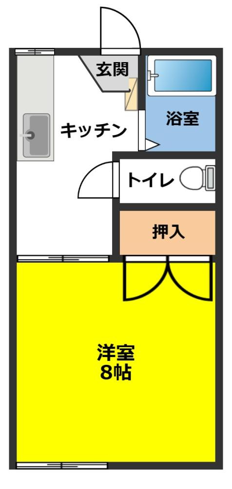 タウニィ白樺Aの間取り