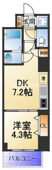 【間取り】 | S-RESIDENCE堺筋本町Uno