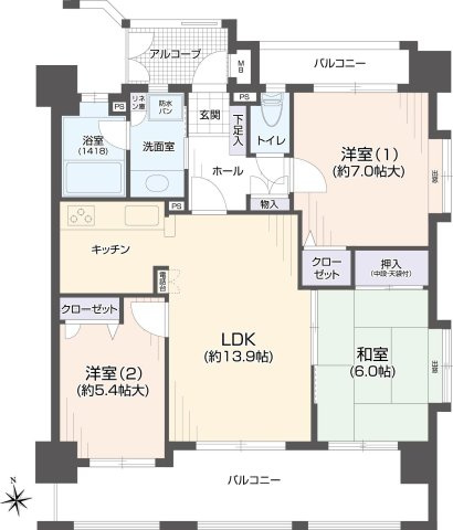 【間取り】 | アーサー姪浜ステーションプラザ☆仲介手数料無料☆