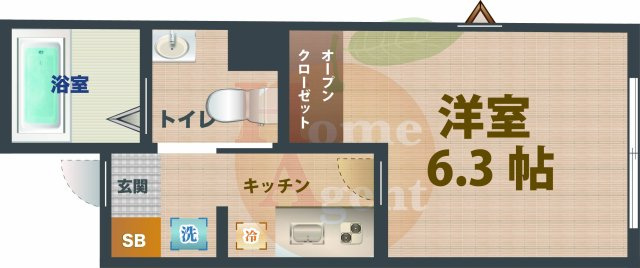 【間取り】 | クレストパレス中野 | 1Kのお部屋です。
