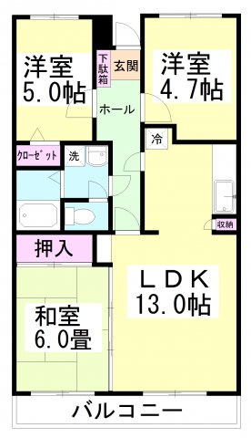Big ７の間取り|３LDKの間取りです