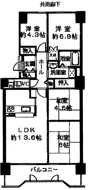 藤和さやまハイタウンＤ棟の間取り