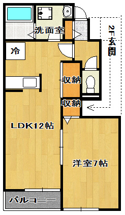 【間取り】 | ブリーズ東海神D | 間取りです