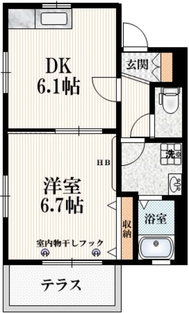 メゾン フルールの間取り|★角部屋３面採光★　★１フロア２世帯★
