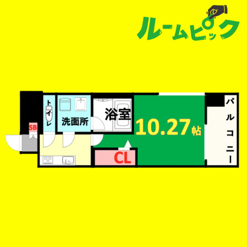 レジデンシア今池　名古屋市賃貸 仲介手数料無料の間取り