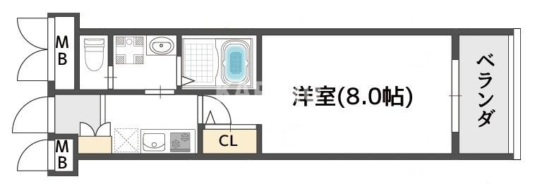 ウエンズ大阪城北の間取り