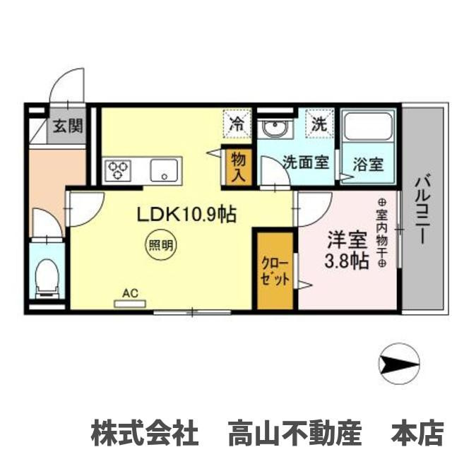 宗像市緑町のアパートの間取り