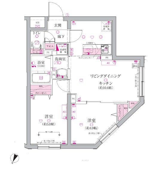 ベルシードステアー目黒碑文谷 の間取り