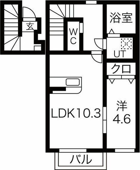 HONU清水町イーストの間取り