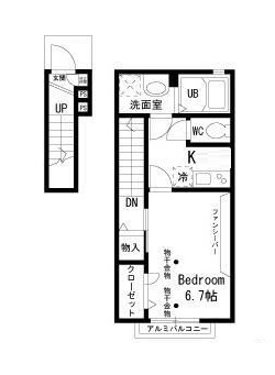 フォレストメゾン５５１４の間取り|間取りです。