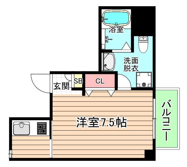 大阪市都島区中野町１丁目の賃貸マンションの間取り